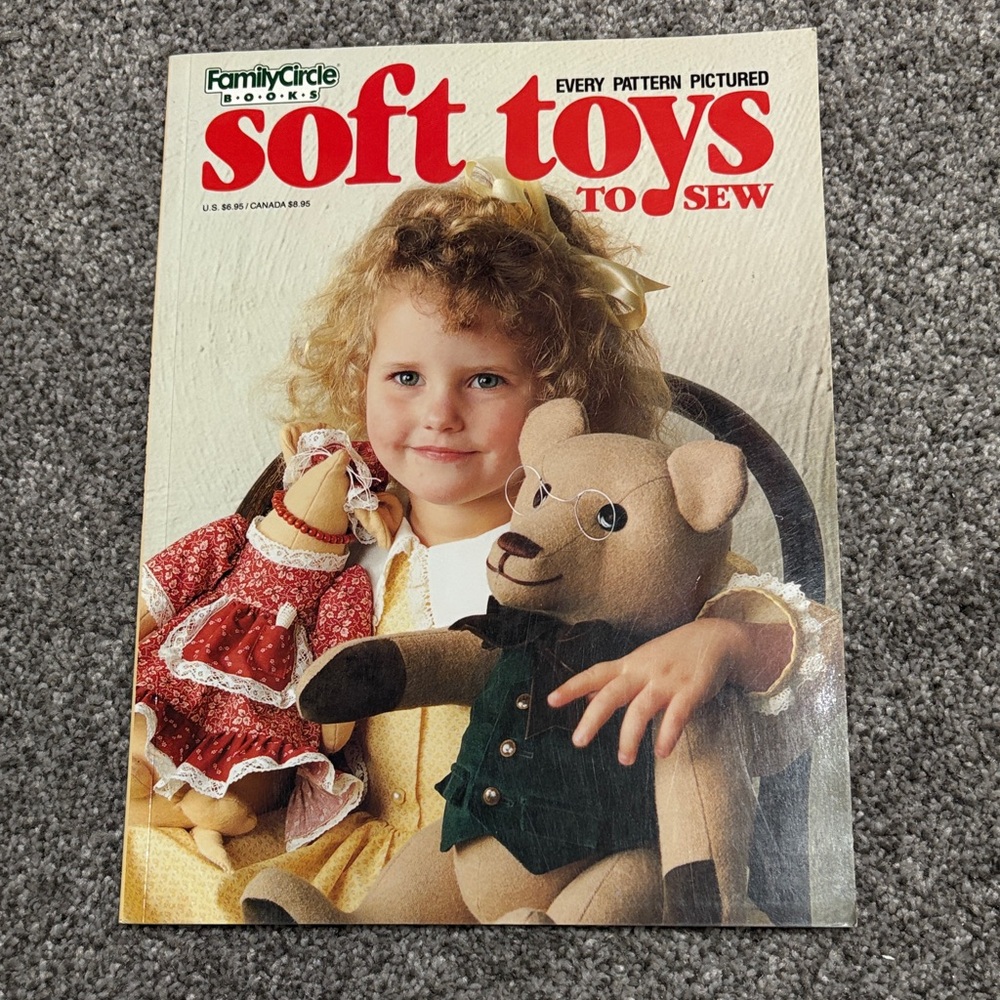 Soft Toys to Sew Book - Cream & Red Sewing Patterns